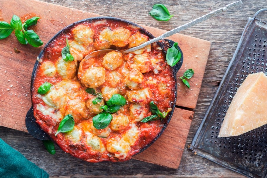 Potato Gnocchi with Fresh Tomato & Mozzarella