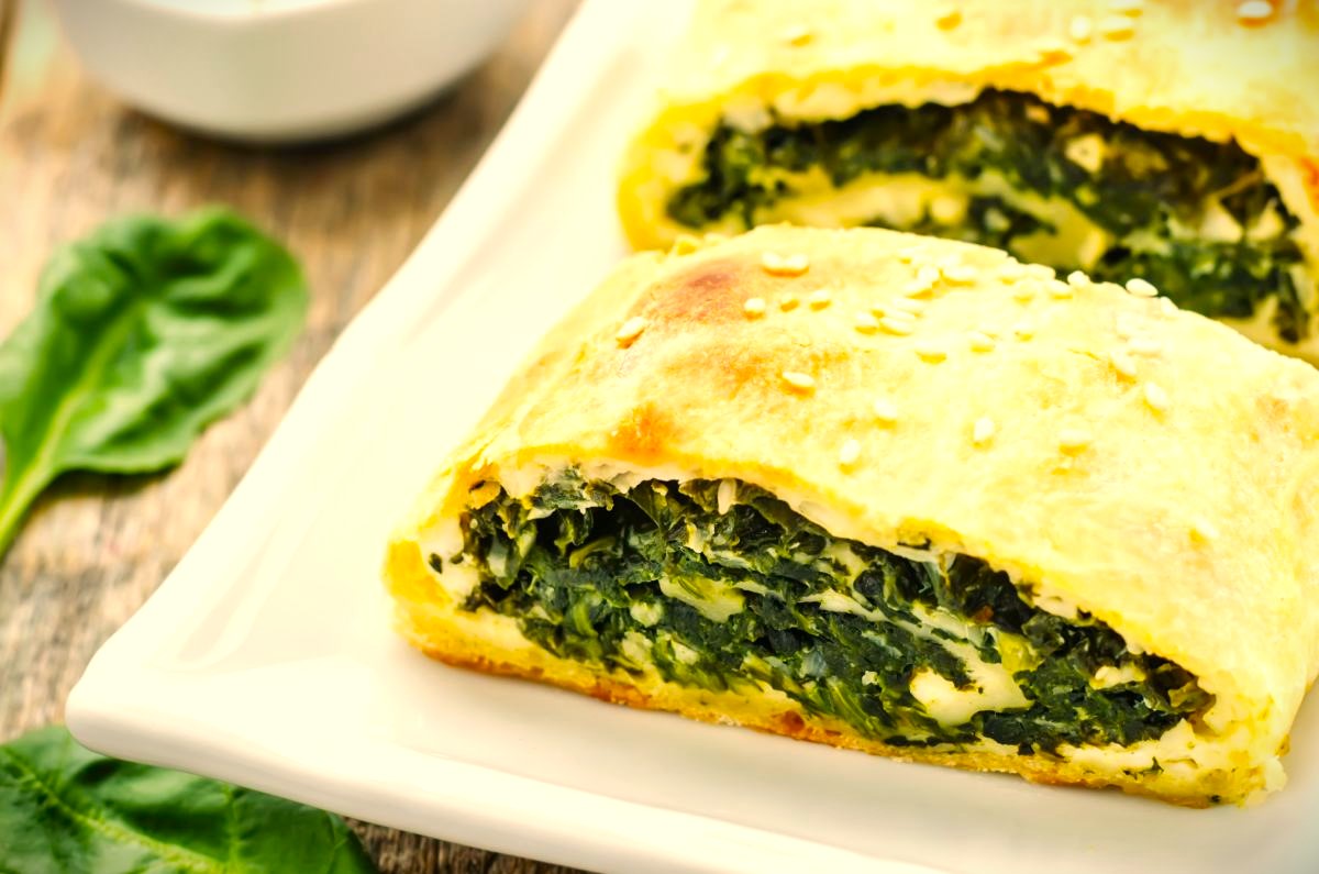 Strudel with Spinach, Ricotta Cheese and Pine Nuts
